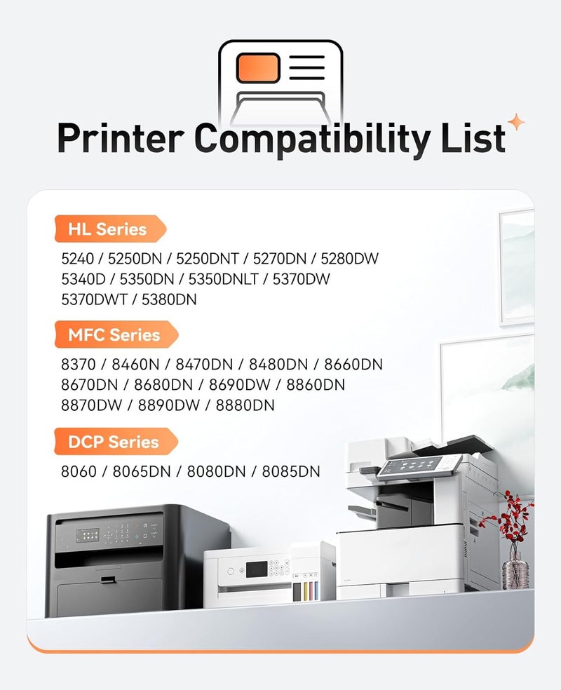 Zstint DR520 Drum Unit(Not Toner)Compatible for Brother DR-520 Imaging Drum HL-5370DW HL-5340D DCP-8060 DCP-8065DN 8085DN 8080DN HL-5240 5340D 5350DN 5370DW HL-5250DN MFC-8660DN 8480DN 8680DN 8690DW Printer - Image 2